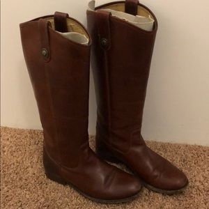 Frye- Melissa button to knee high boot